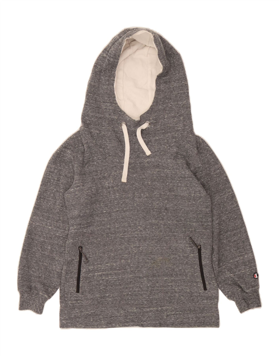 CHAMPION Boys Hoodie Jumper 7-8 Years Small  Grey Flecked Vintage Champion and Second-Hand Champion from Messina Hembry 