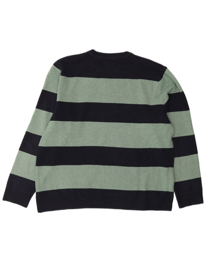 Pulover pentru bărbați Marks & Spencer cu gât crew pulover XL bleumarin cu dungi