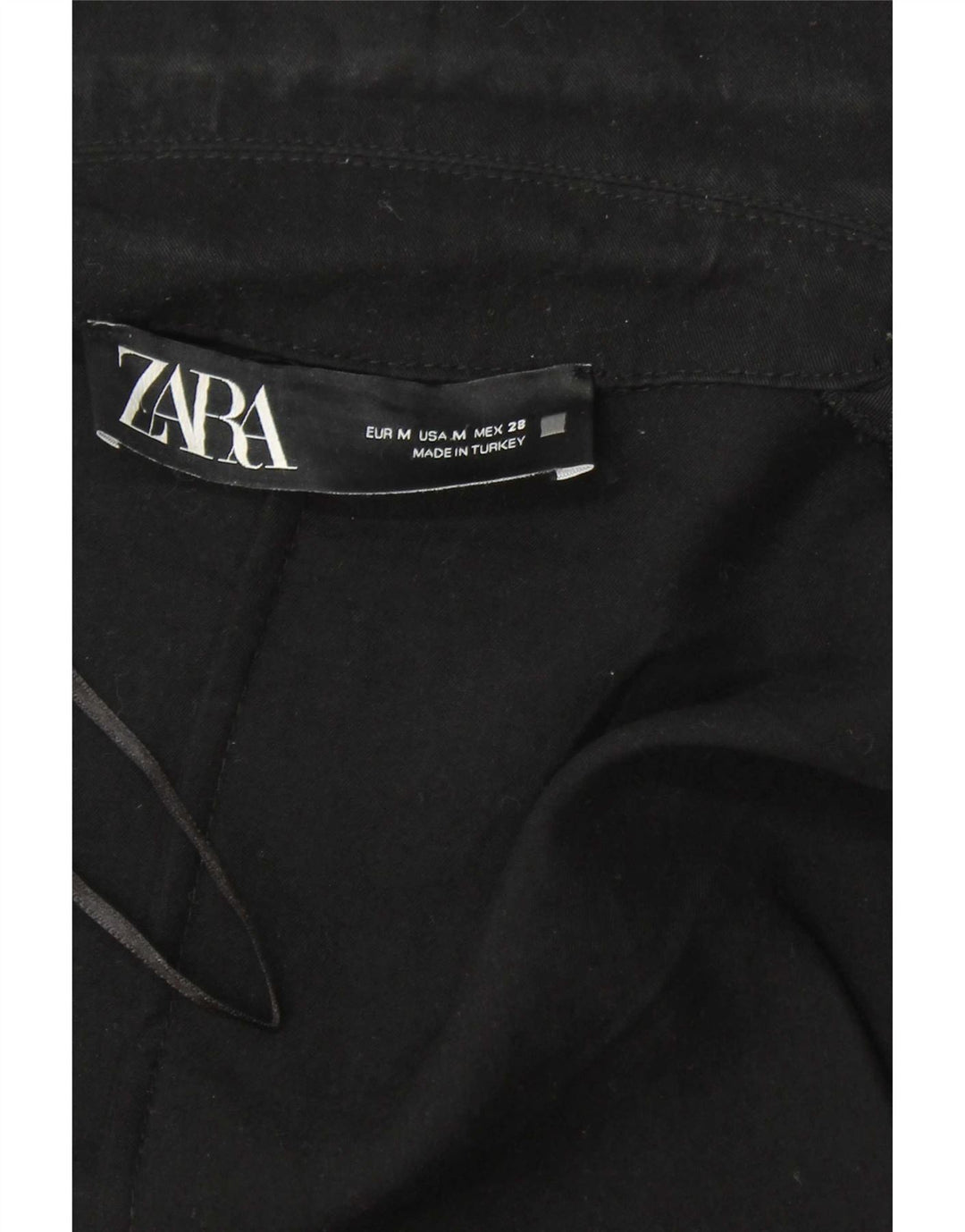 Pardesiu deschis pentru femei Zara UK 14 Medium Black Lyocell
