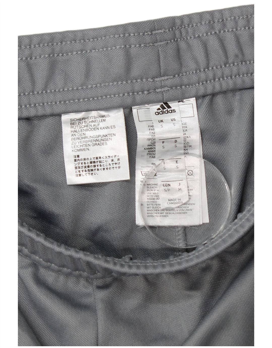 Pantaloni de trening Adidas pentru bărbați, poliester, gri mic