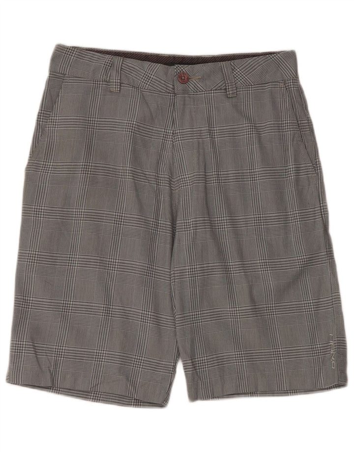 Pantaloni scurți chino pentru femei O'Neill W30, poliester cu carouri, gri mediu