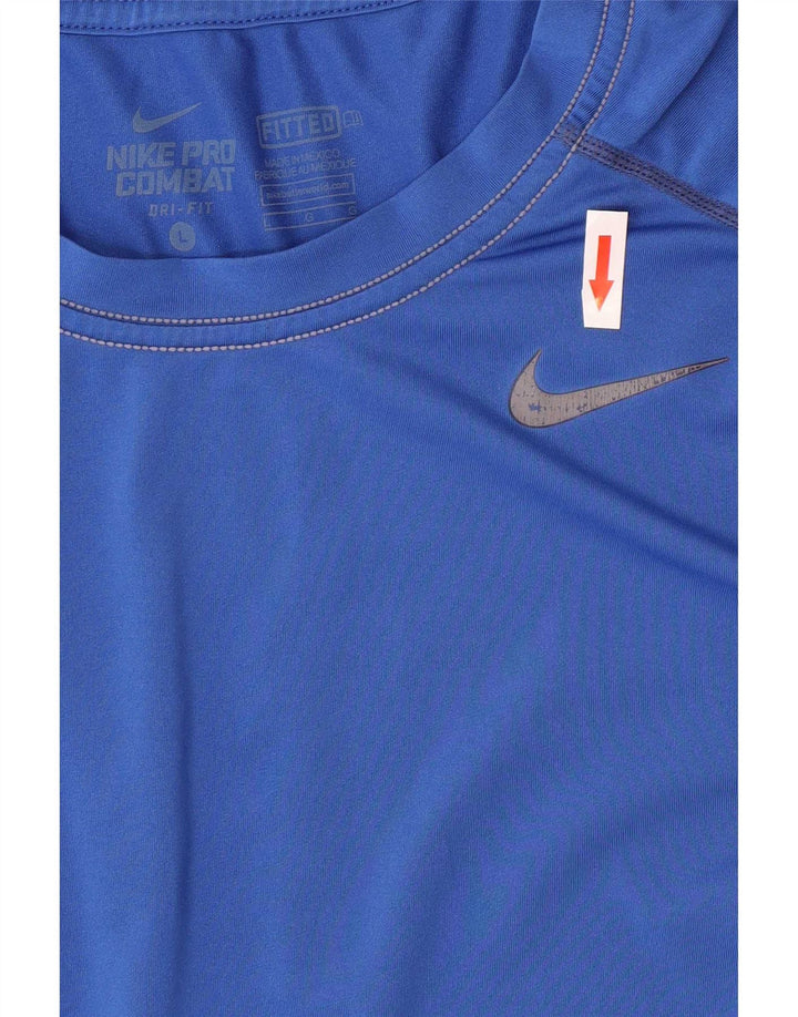 Tricou pentru bărbați Nike Dri Fit Top mare, albastru, poliester