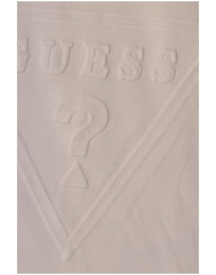 Pulover grafic pentru bărbați Guess, XL, bumbac alb