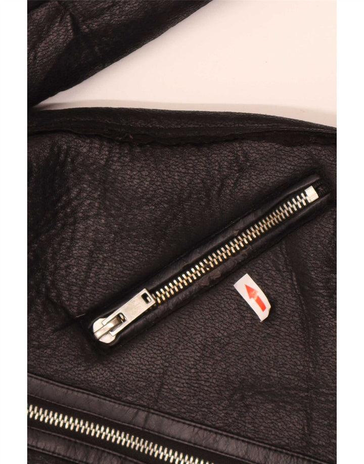 Jachetă Sherpa pentru femei Zara UK 10 Poliester negru mic