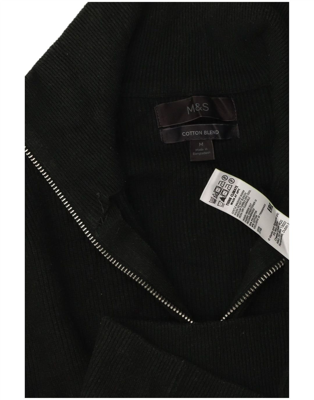 Pulover cardigan pentru bărbați Marks & Spencer, bumbac verde mediu