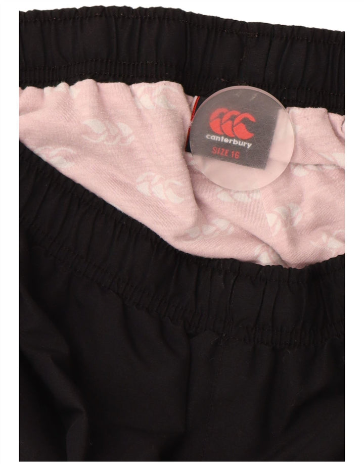 CANTERBURY Pantaloni de trening grafic pentru bărbați UK 16 Poliester negru mare