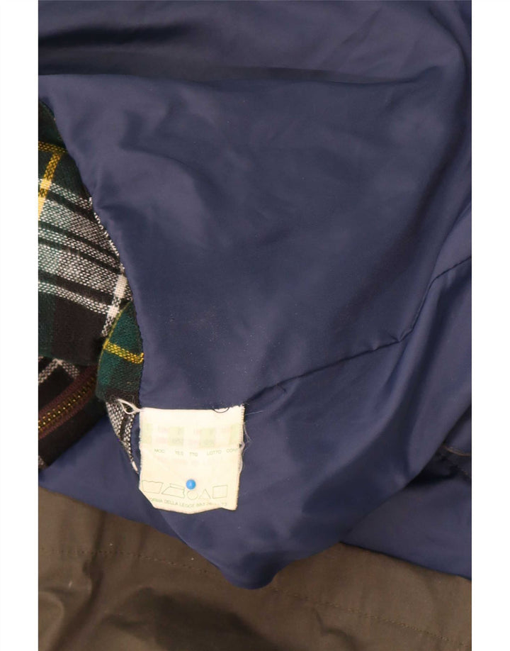 Jachetă Brugi pentru bărbați din bumbac cerat UK 40, mare, kaki, color block