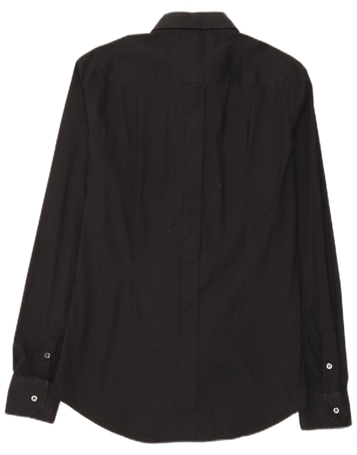 Cămașă subțire pentru bărbați Dolce & Gabbana IT 48 Bumbac mediu negru