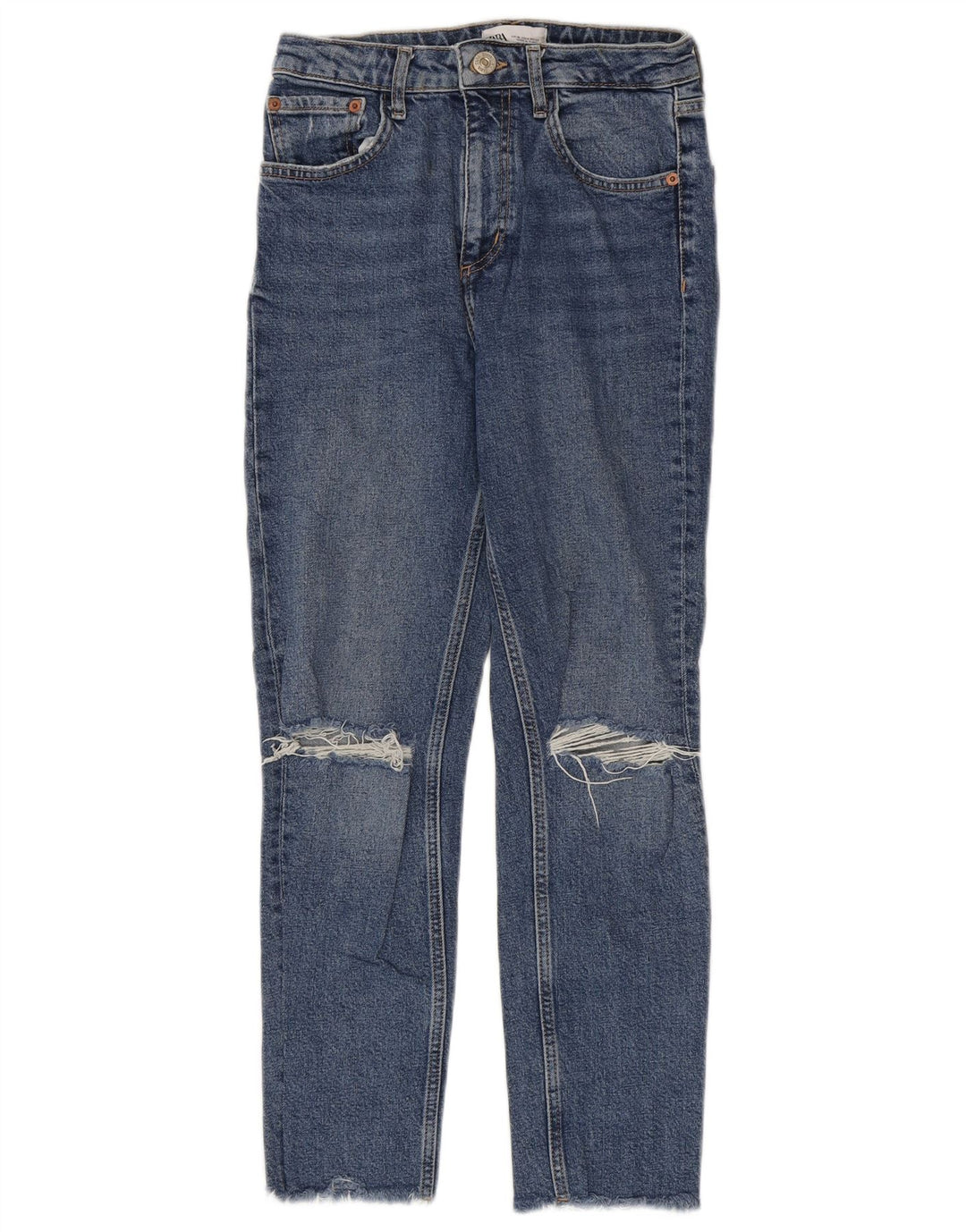 Blugi slim pentru femei ZARA EU 36 XS W26 L26 Albastru