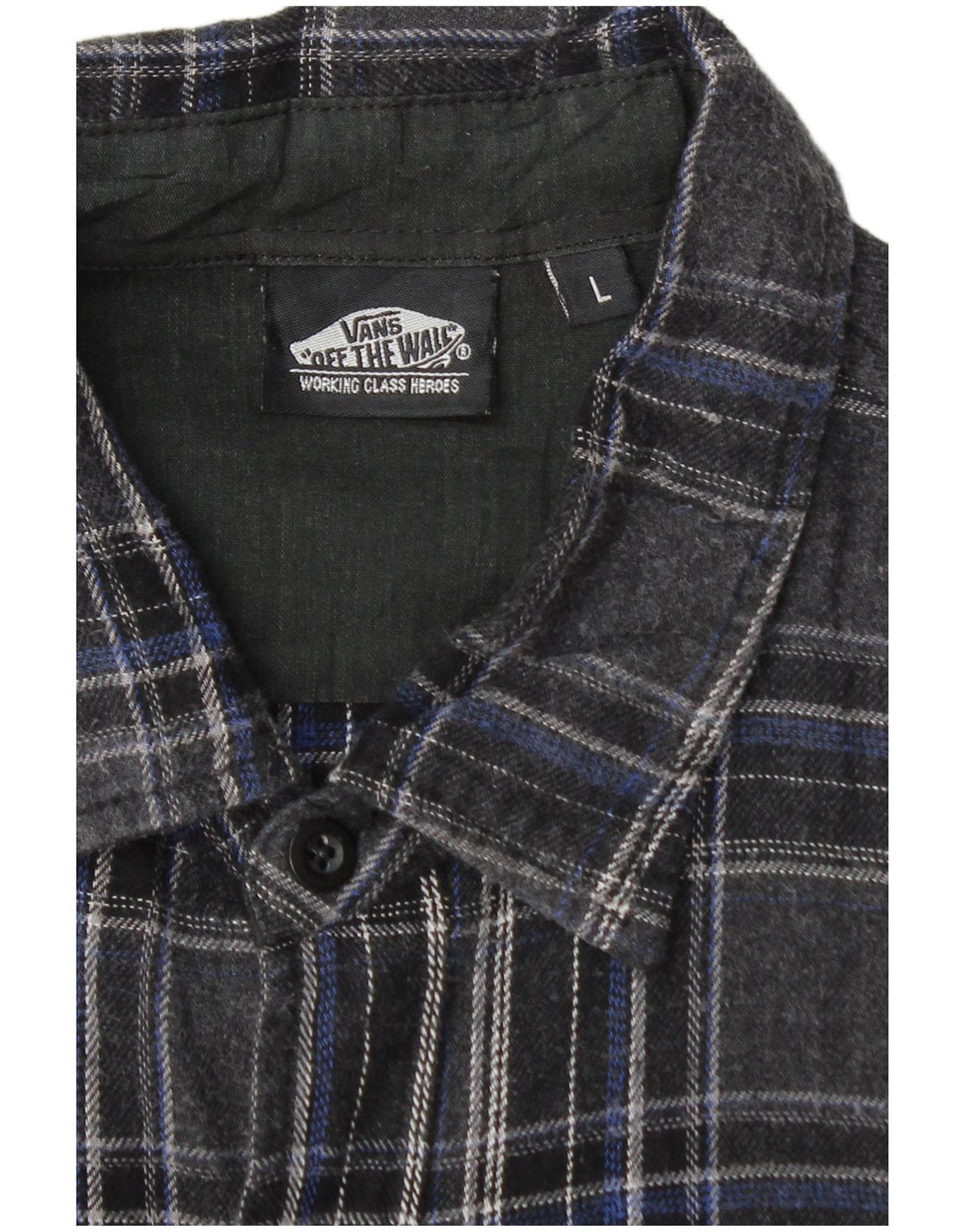 Cămașă de flanel pentru bărbați Vans, mare, gri din bumbac
