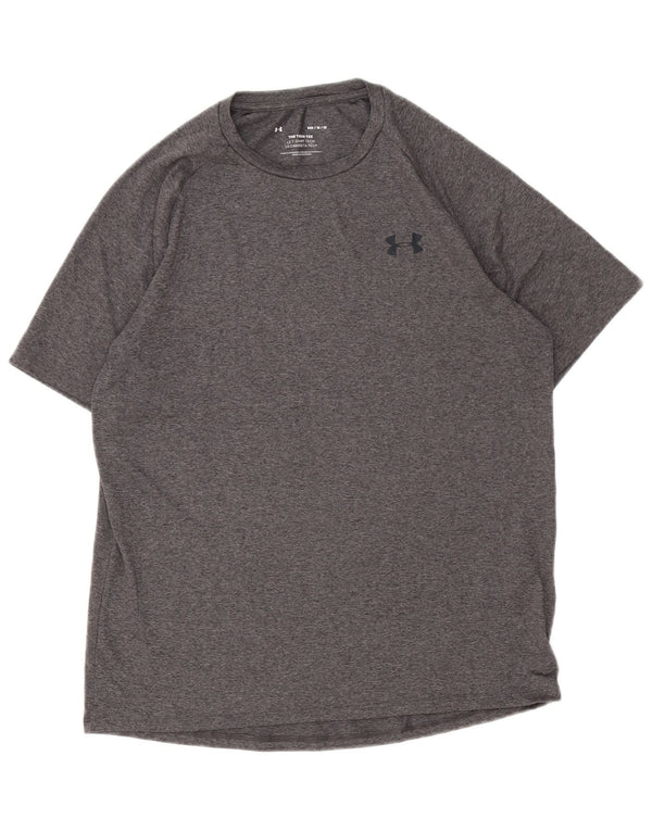 Under Armour Mens T-Shirt Top Medium Grey Flecked Polyester