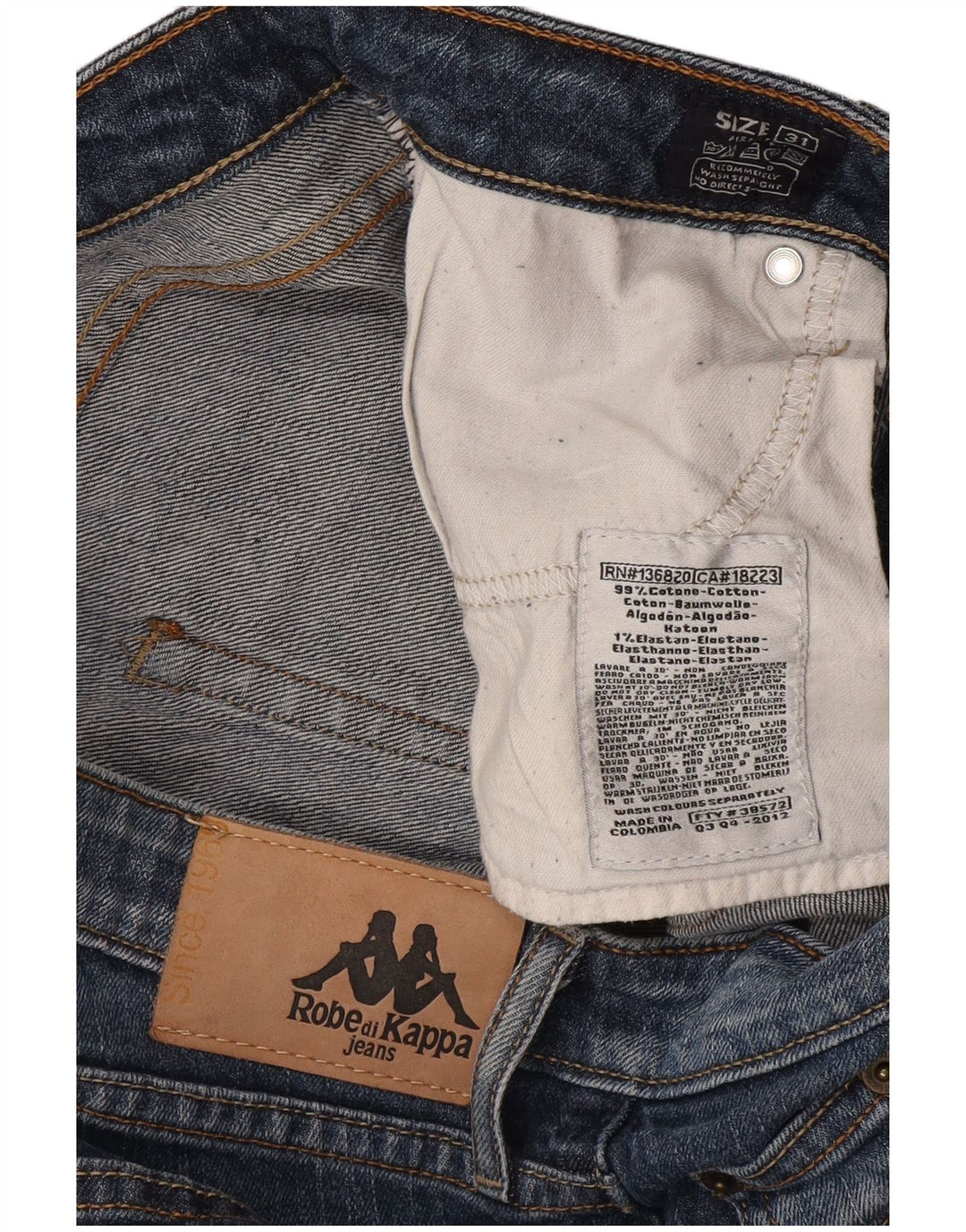 Blugi slim pentru femei Kappa W31 L33 Bumbac albastru