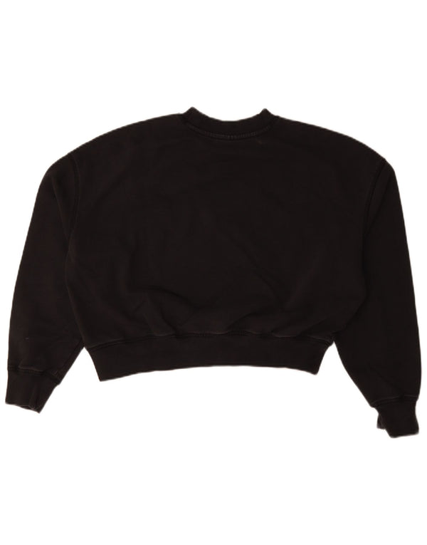 Pulover de hanorac oversized Crop Graphic pentru femei Dickies UK 14 Medium Negru