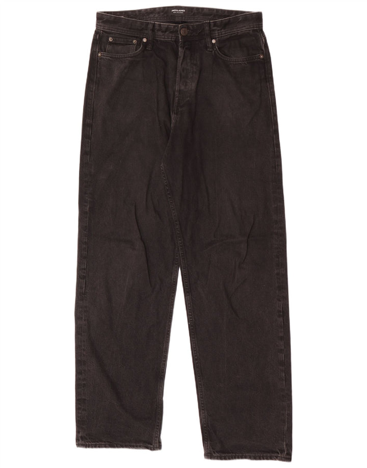 Blugi largi Jack & Jones pentru bărbați W31 L34 bumbac negru