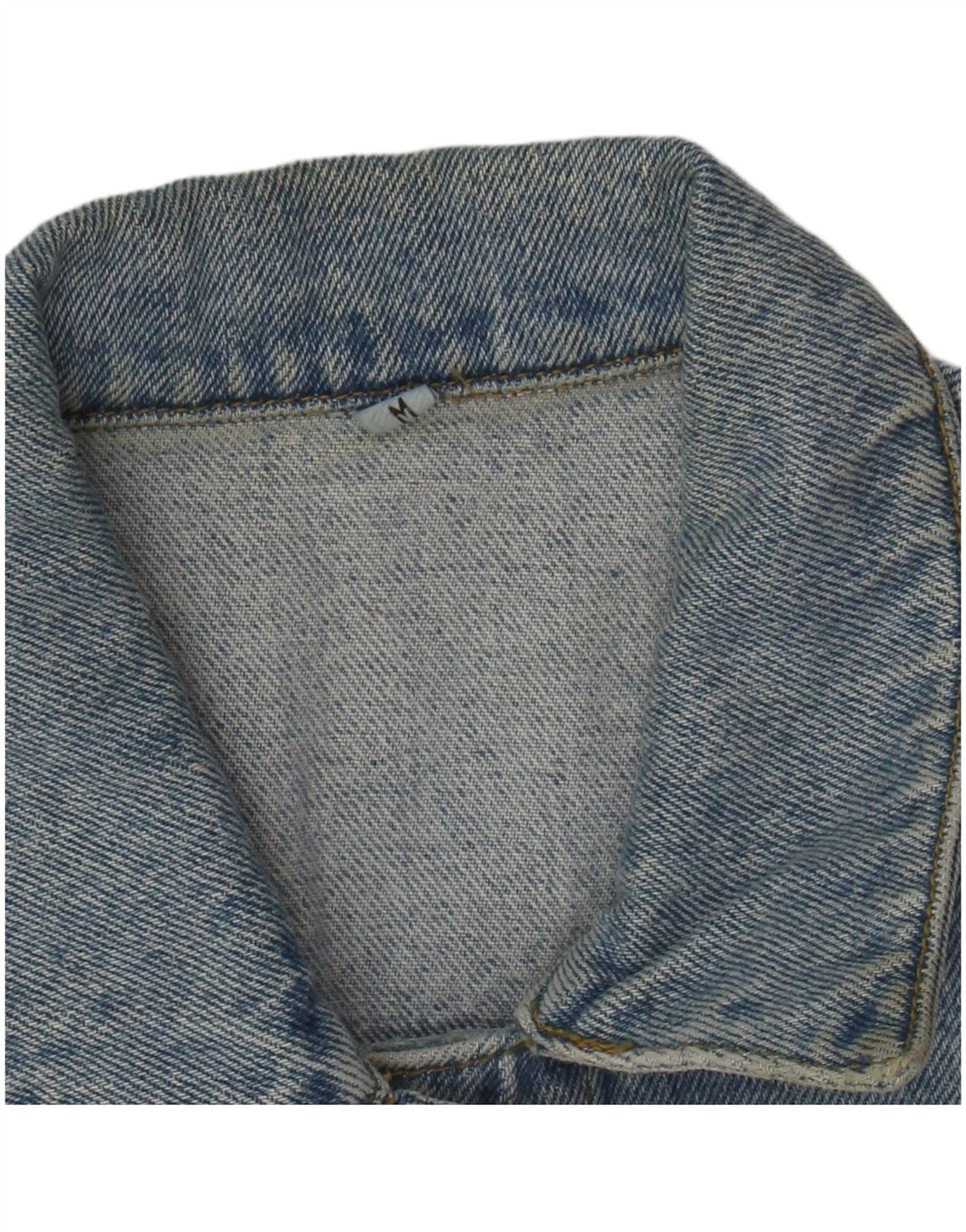 Gilet de denim pentru femei VINTAGE UK 14, bumbac albastru mediu