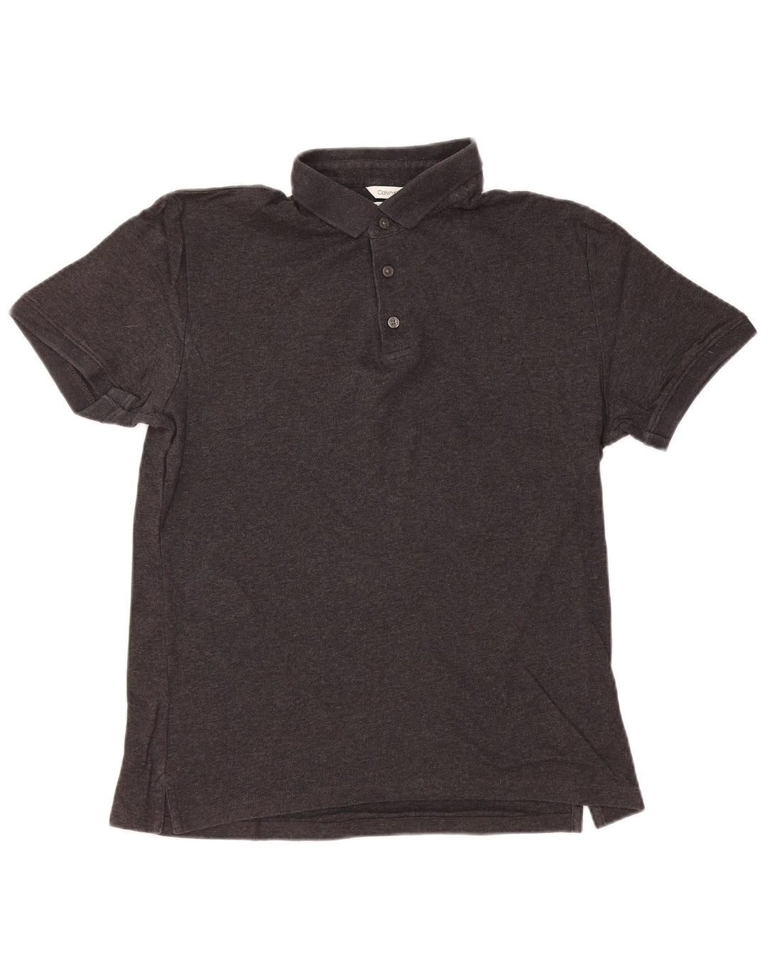 Cămașă polo CALVIN KLEIN pentru bărbați, bumbac gri mediu