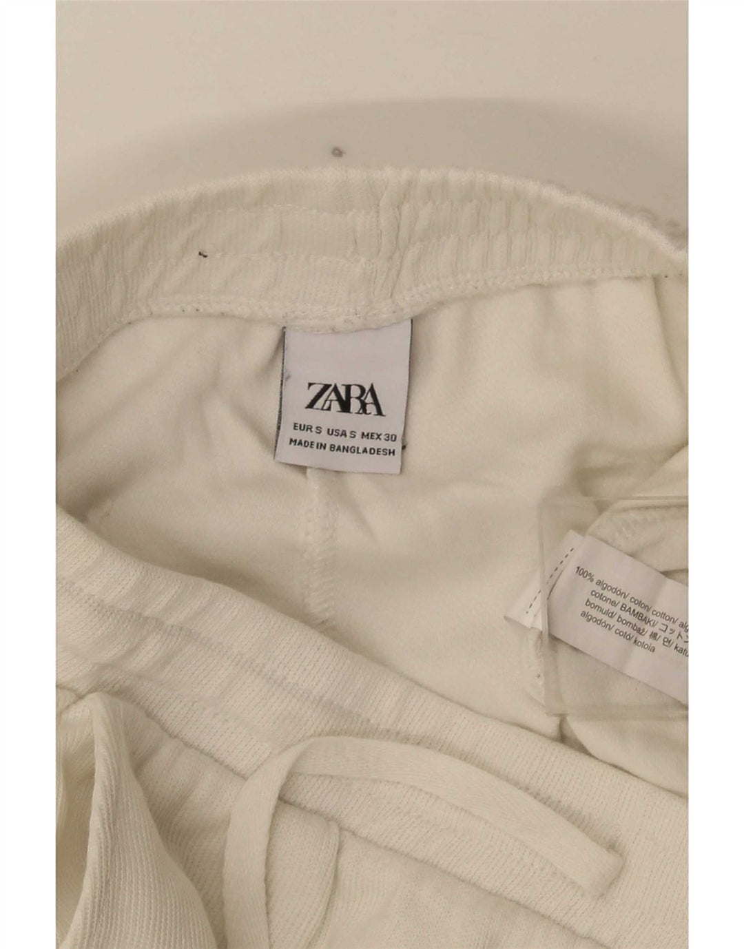 Pantaloni scurți sport pentru bărbați Zara mici, alb, bumbac
