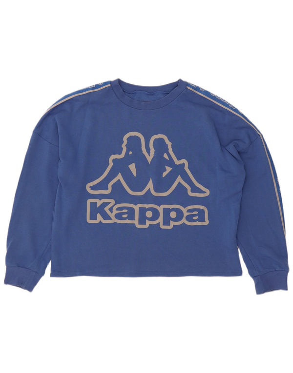 Pulover pentru femei Kappa Tezenis Crop Graphic Pulover UK 14 Medium Blue