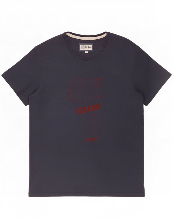 Tricou grafic pentru bărbați Fat Face Top XL Bumbac bleumarin