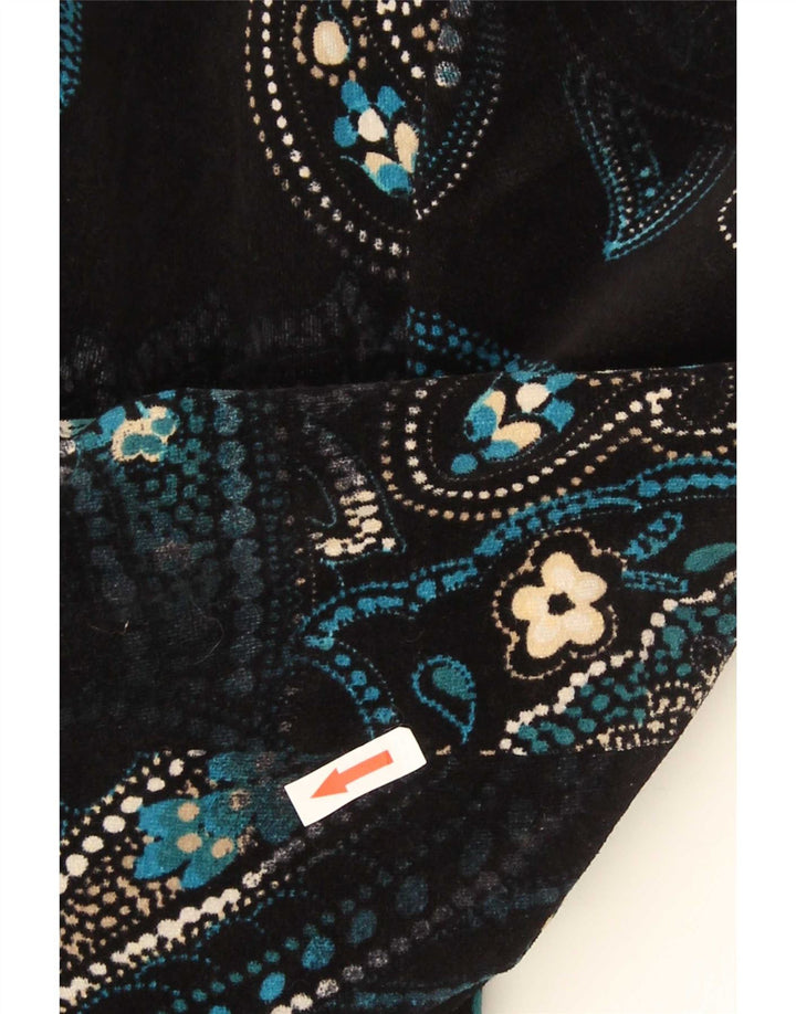 Jachetă vintage pentru femei cu 2 nasturi, IT 48 XL, bumbac Paisley, albastru bleumarin