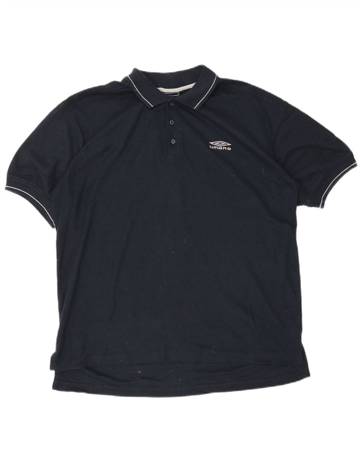 Cămașă polo Umbro pentru bărbați, mare, poliester bleumarin