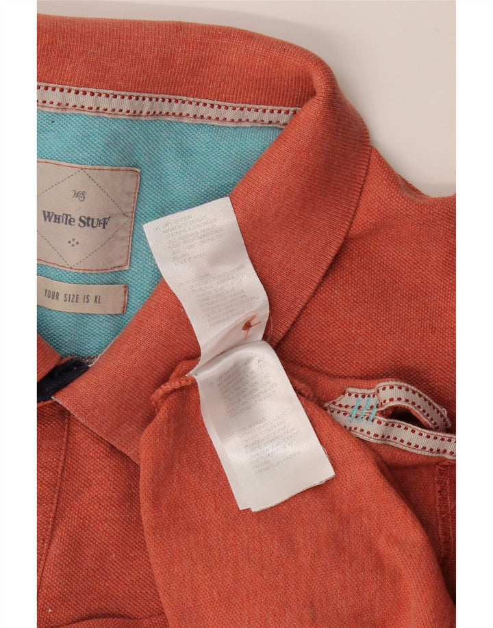 WHITE STUFF Tricou polo pentru bărbați XL bumbac maro