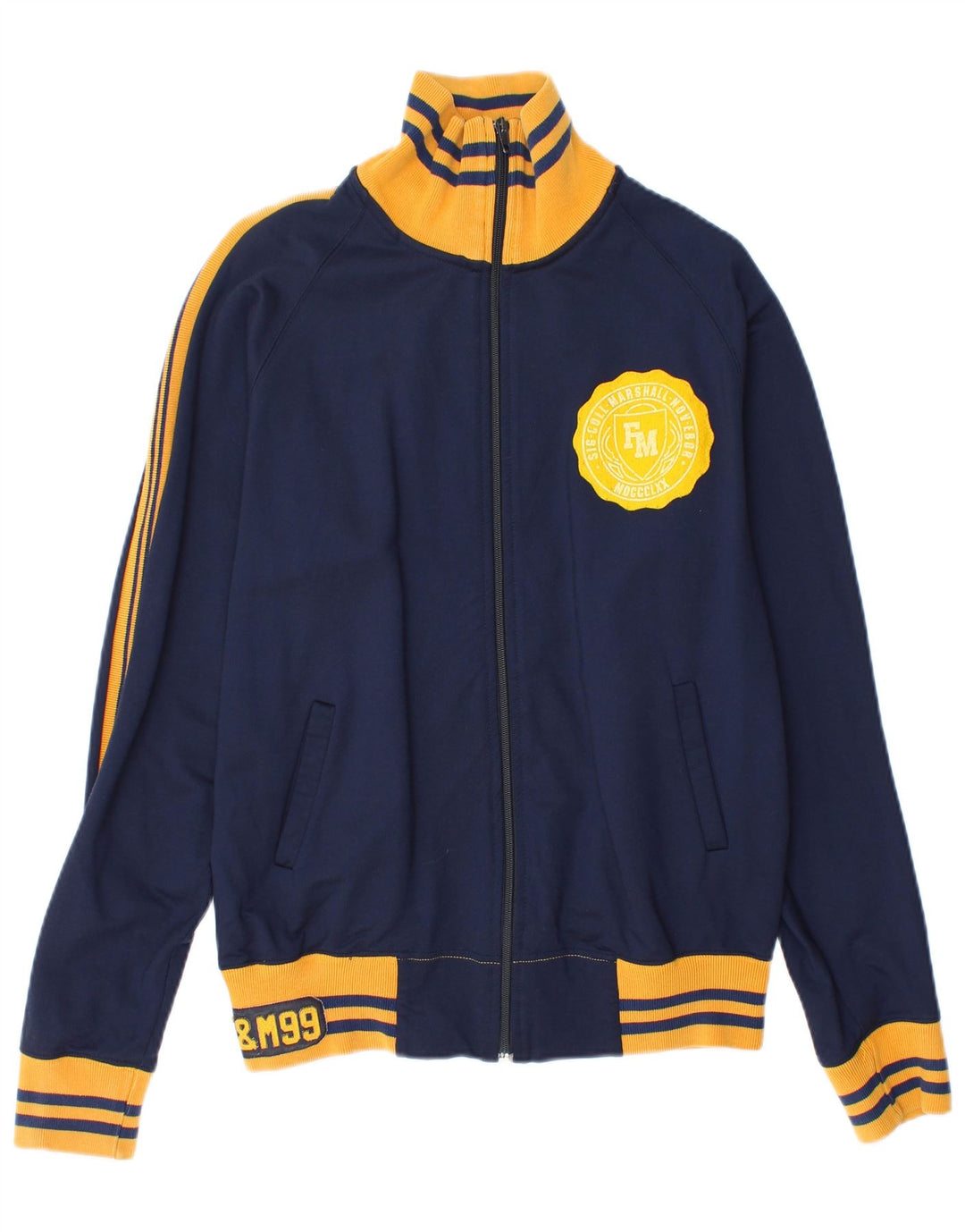 Jachetă de trening pentru bărbați Franklin & Marshall, de culoare mică, albastru bleumarin