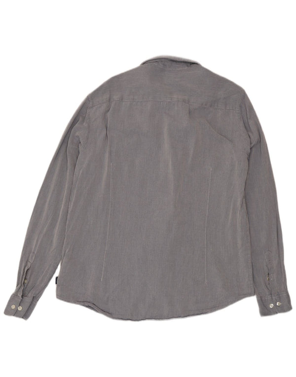 Cămașă pentru bărbați Armani Jeans 2XL din bumbac chevron albastru bleumarin