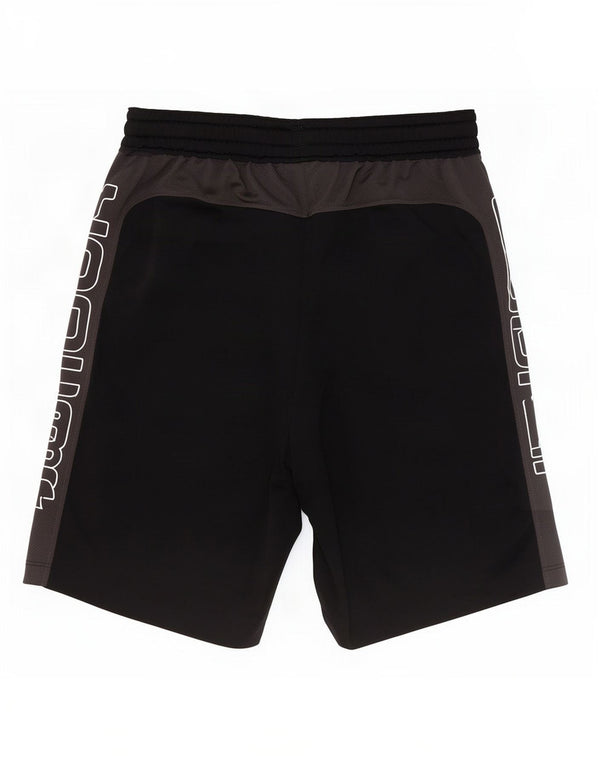 Under Armour Mens Heat Gear Graphic Sport Shorts Small Black Colourblock