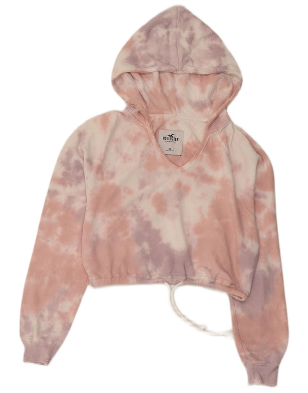 Jumper Hollister Crop Oversized Hoodie pentru femei UK 6 XS Multicolor Tie Dye