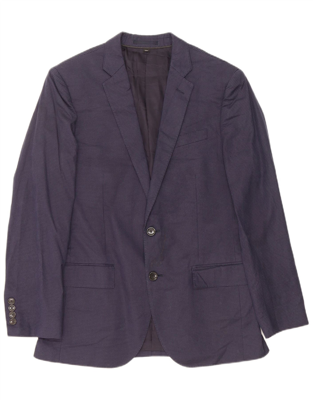 J. Crew Sacou Ludlow pentru bărbați, cu 2 nasturi, Marea Britanie 36 Mic, bleumarin, cu pete