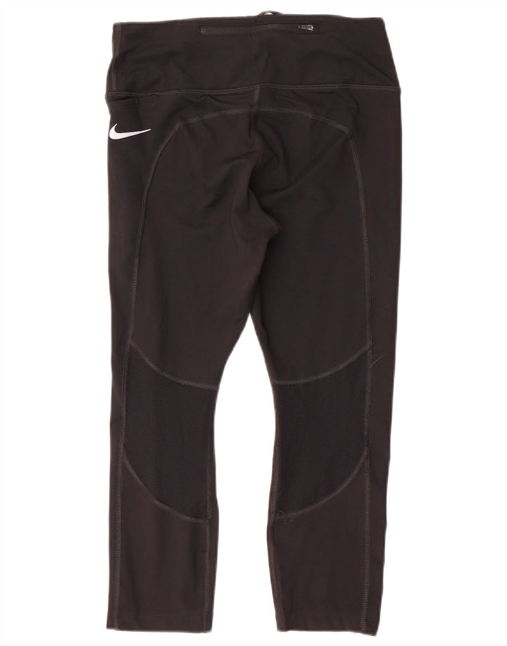 Leggings capri Nike Dri Fit pentru femei UK 14 Poliester mediu negru