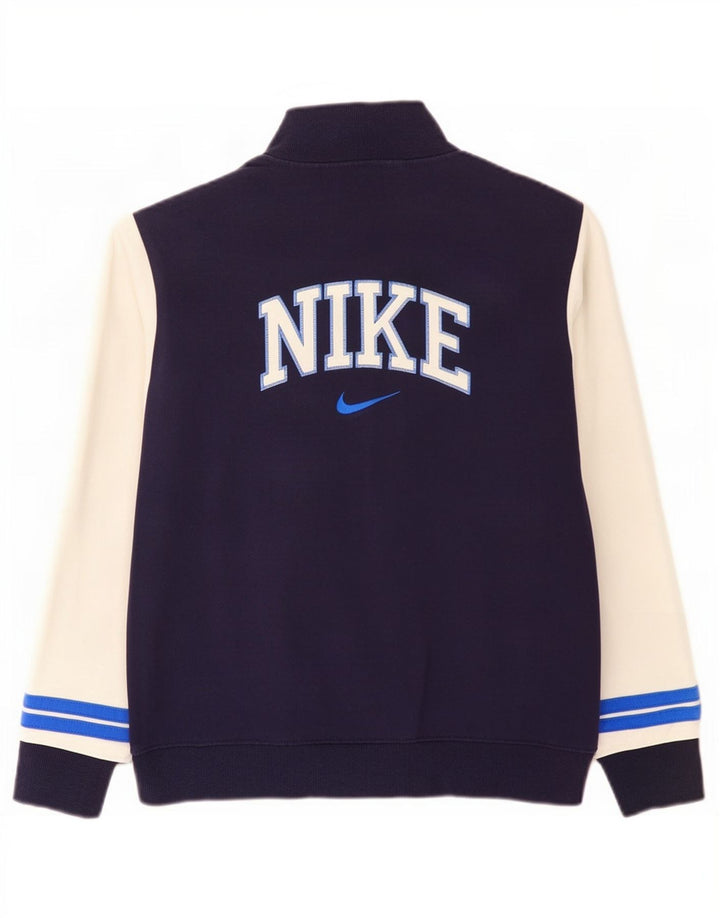 Jachetă de top pentru trening grafic Nike pentru bărbați, mare, albastru bleumarin, bumbac color bloc