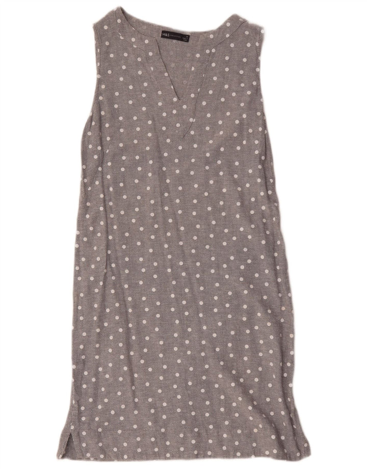 Rochie fără mâneci pentru femei Marks & Spencer UK 10 Small Grey Spotted