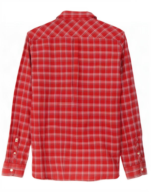 Cămașă pentru bărbați Scotch & Soda, bumbac cu carouri roșii medii