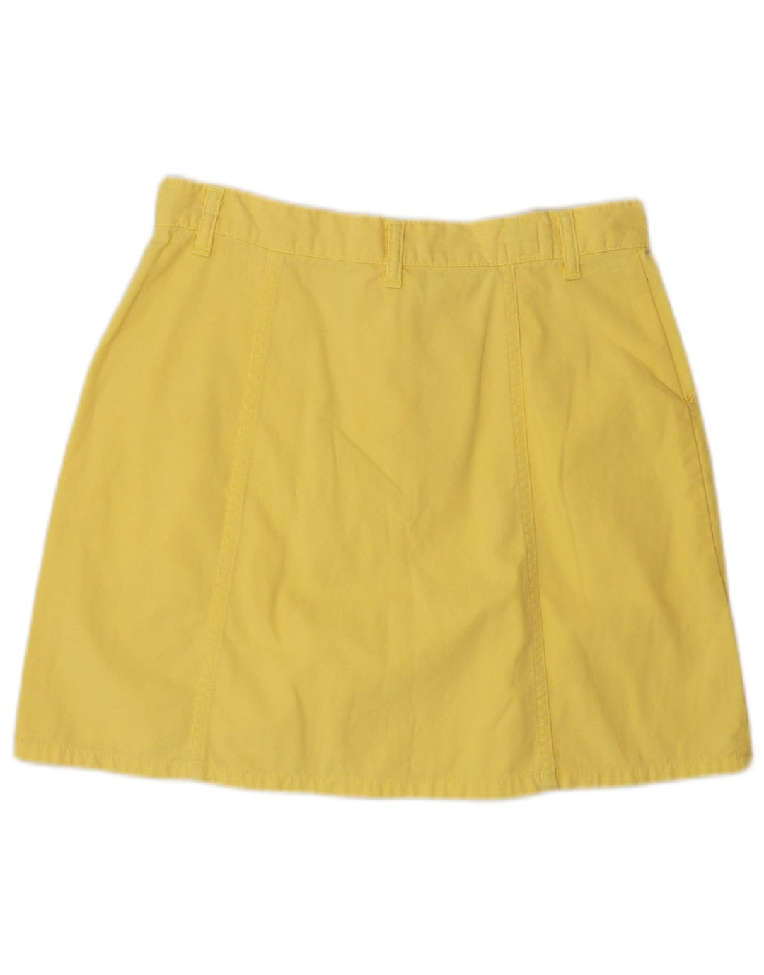 Fusta mini Benetton pentru femei IT 44 Medium W28 Bumbac galben