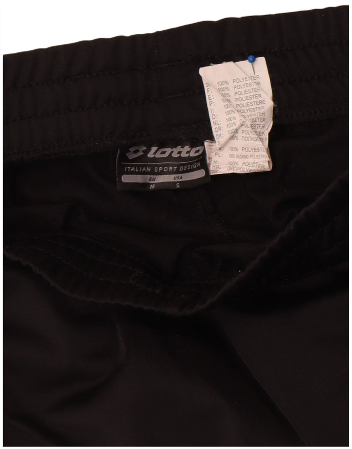 Pantaloni de trening Lotto pentru bărbați, poliester negru mic