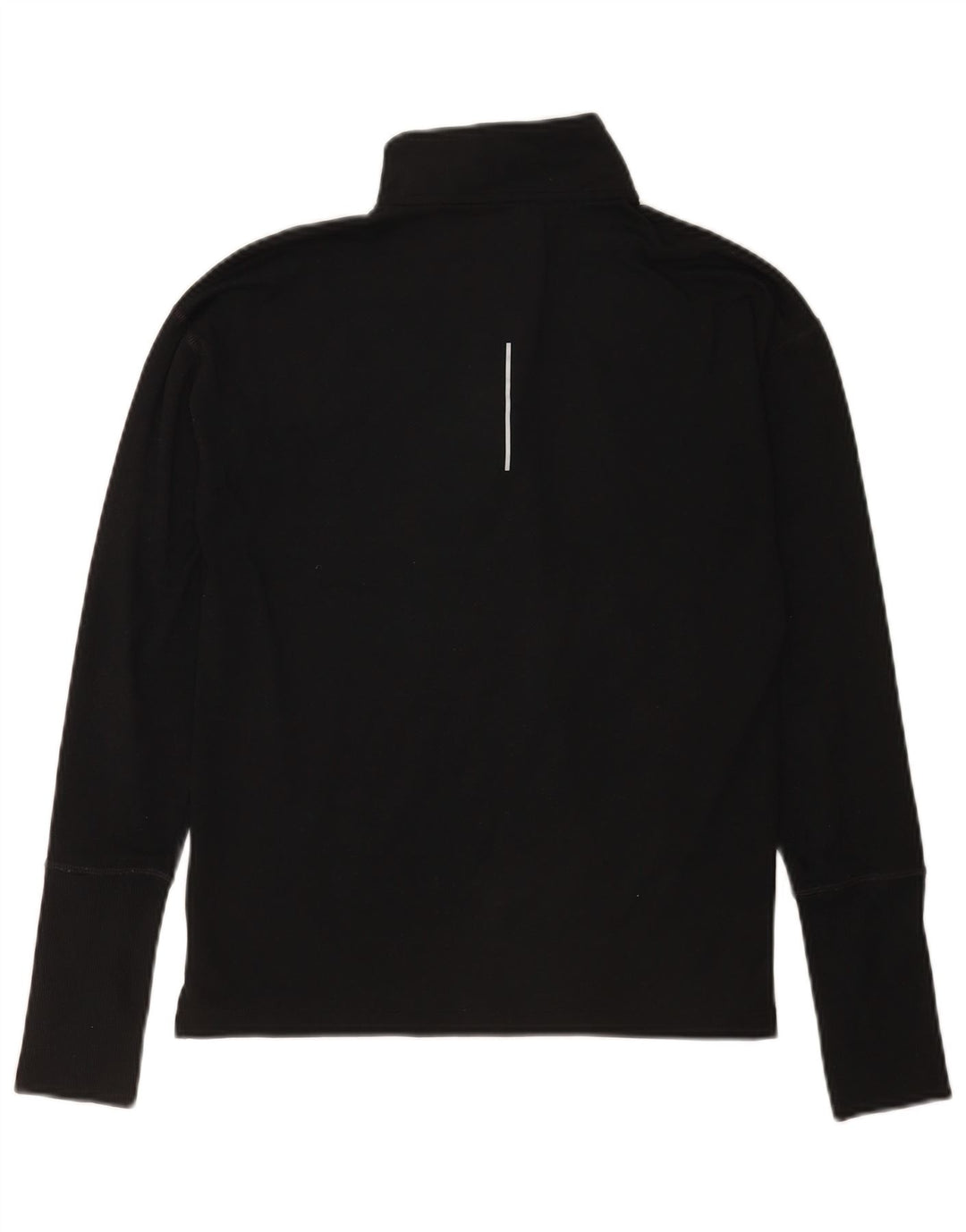 Top cu mânecă lungă pentru bărbați Dri Fit, cu fermoar și gât, XS, negru