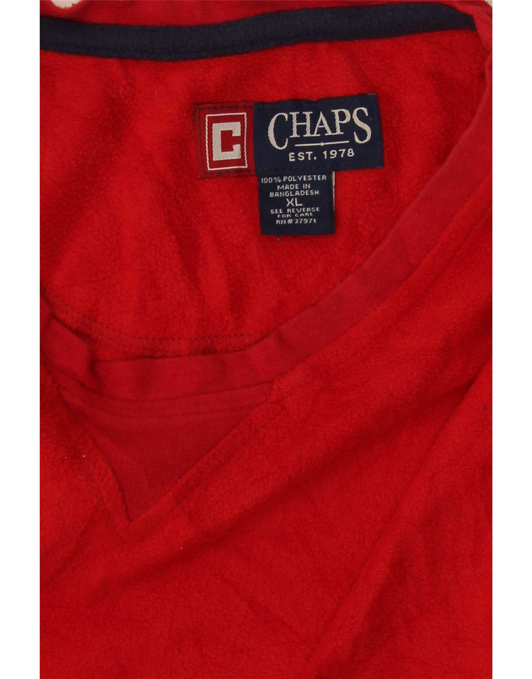 Chaps pentru bărbați fleece top cu mânecă lungă XL poliester roșu