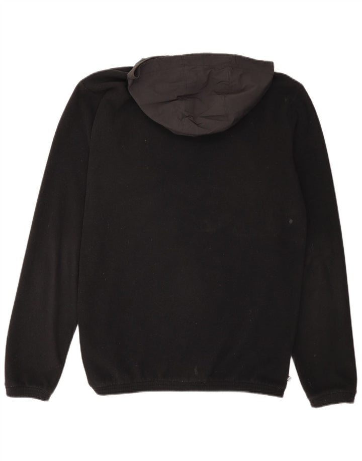 Pulover ADIDAS pentru bărbați, cu glugă, cu fermoar și gât, din lână, negru, colorblock