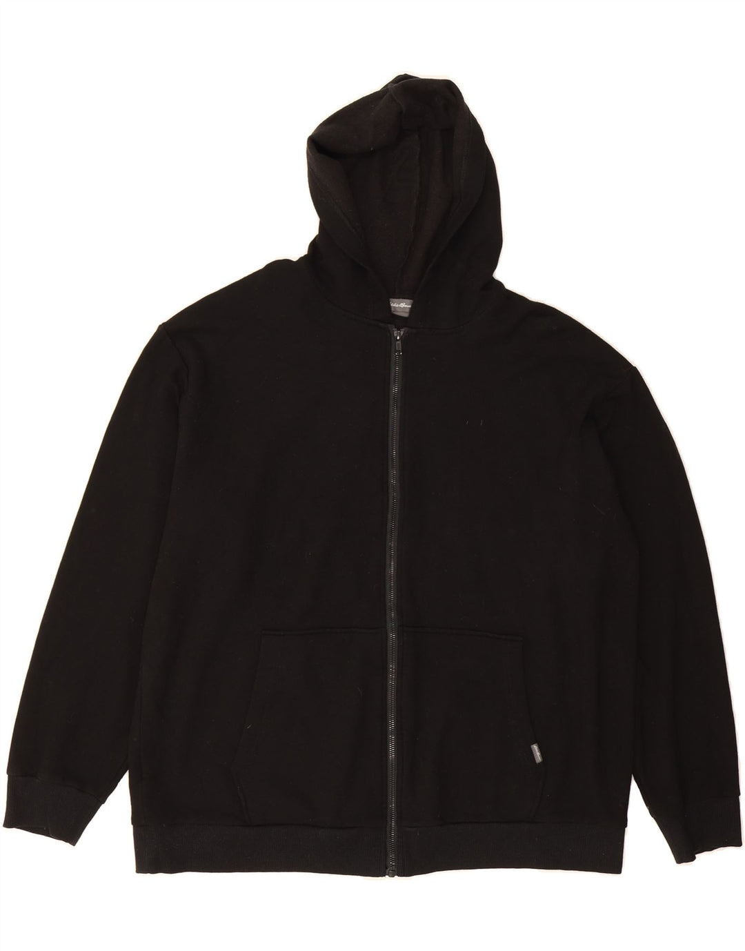 EDDIE BAUER Mens Zip Hoodie Sweater XL Black Viscose Vintage Eddie Bauer and Second-Hand Eddie Bauer from Messina Hembry 