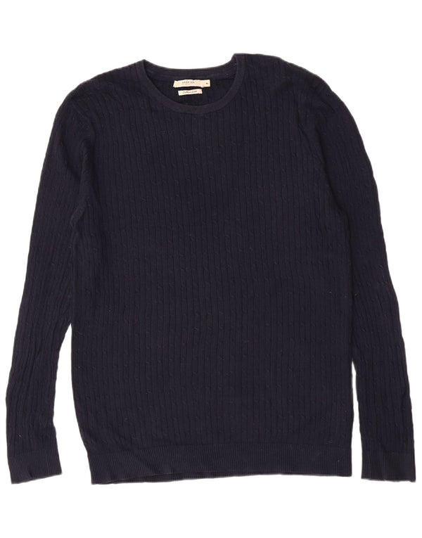Pulover Jack & Jones pentru bărbați, slim fit, cu decolteu, bumbac bleumarin XL