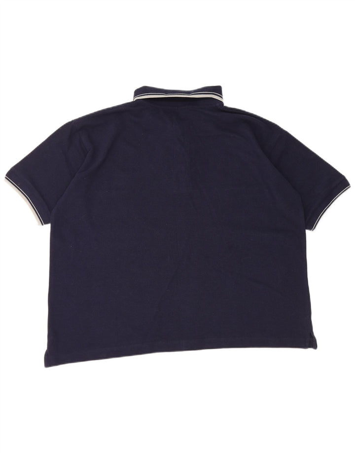 Cămașă polo pentru bărbați Kappa Bumbac bleumarin mic