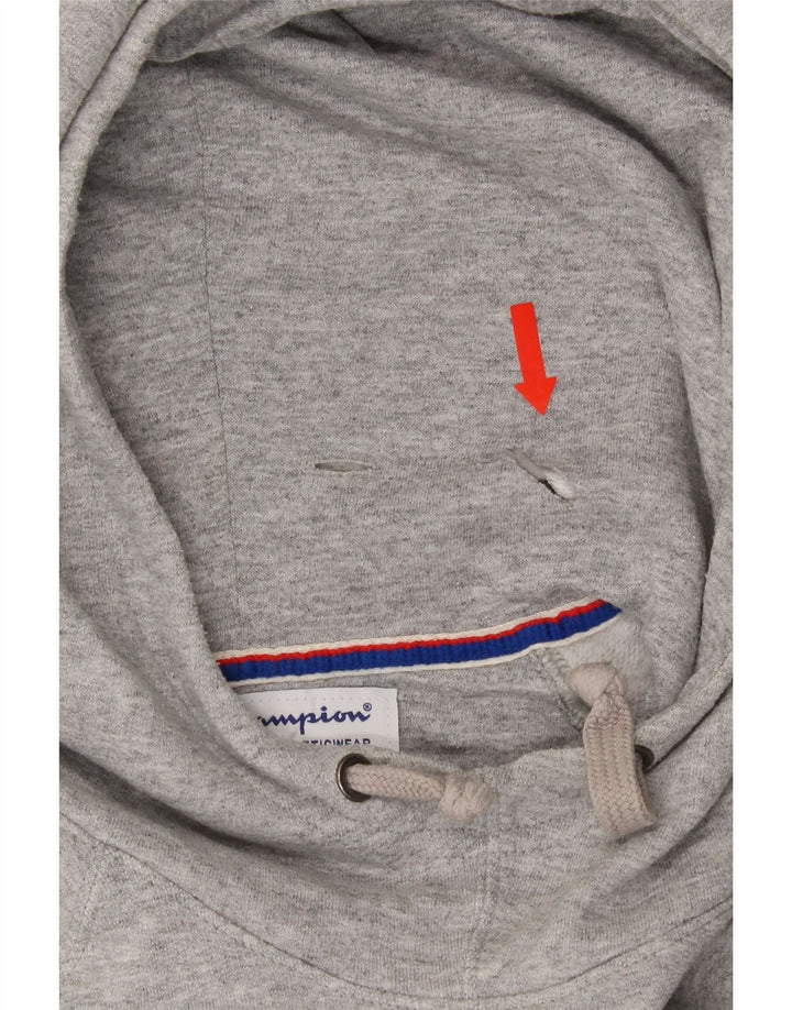 CHAMPION Mens Graphic Hoodie Jumper Large Grey Polyester Vintage Champion and Second-Hand Champion from Messina Hembry 