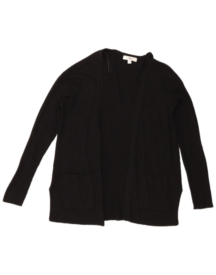 Pulover cardigan deschis pentru femei Marks & Spencer UK 14 Medium Black Viscose