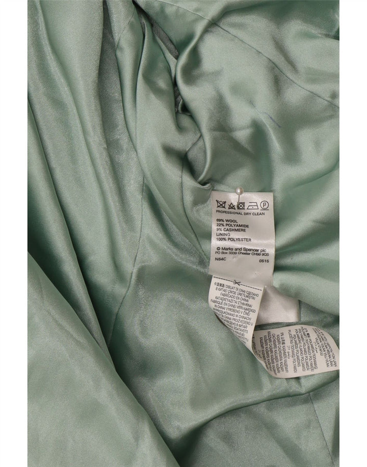 Palton dublu pentru femei Marks & Spencer UK 16 Lână verde mare
