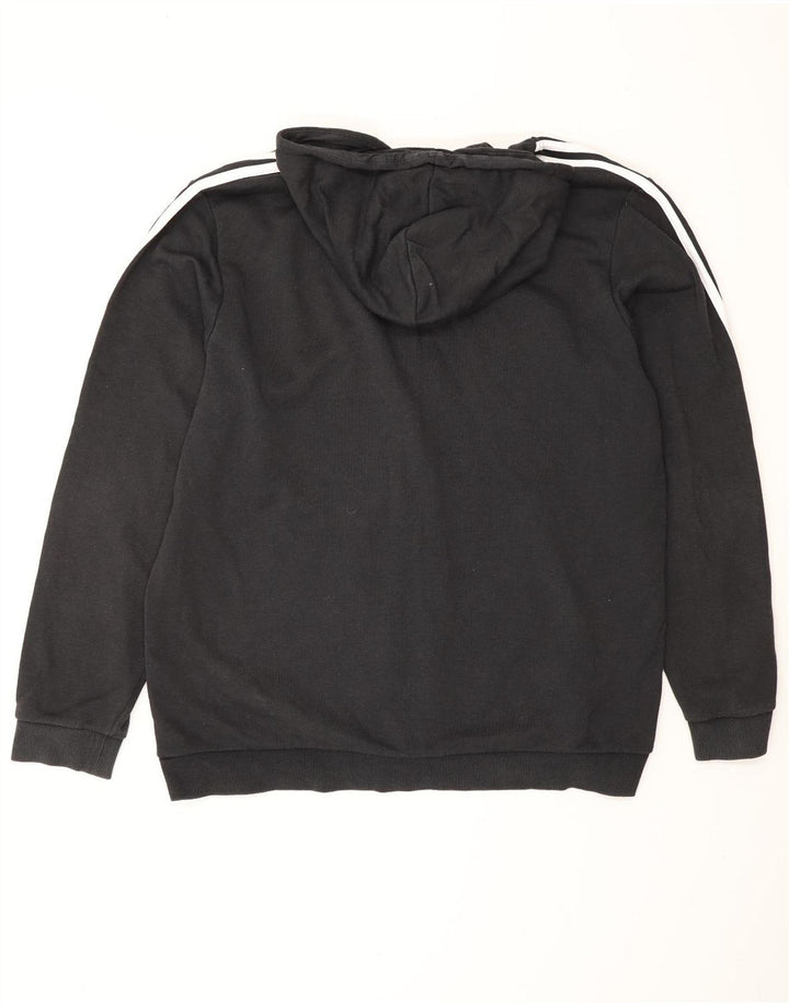 Pulover ADIDAS pentru bărbați, cu fermoar, bumbac XL, negru
