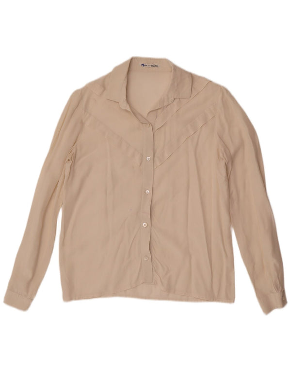 Bluză cămașă vintage pentru femei IT 40 Small Off White