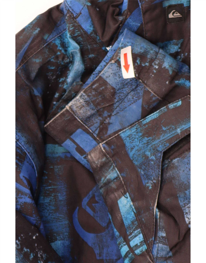 Jachetă de schi grafică Quiksilver pentru băieți 13-14 ani poliester albastru