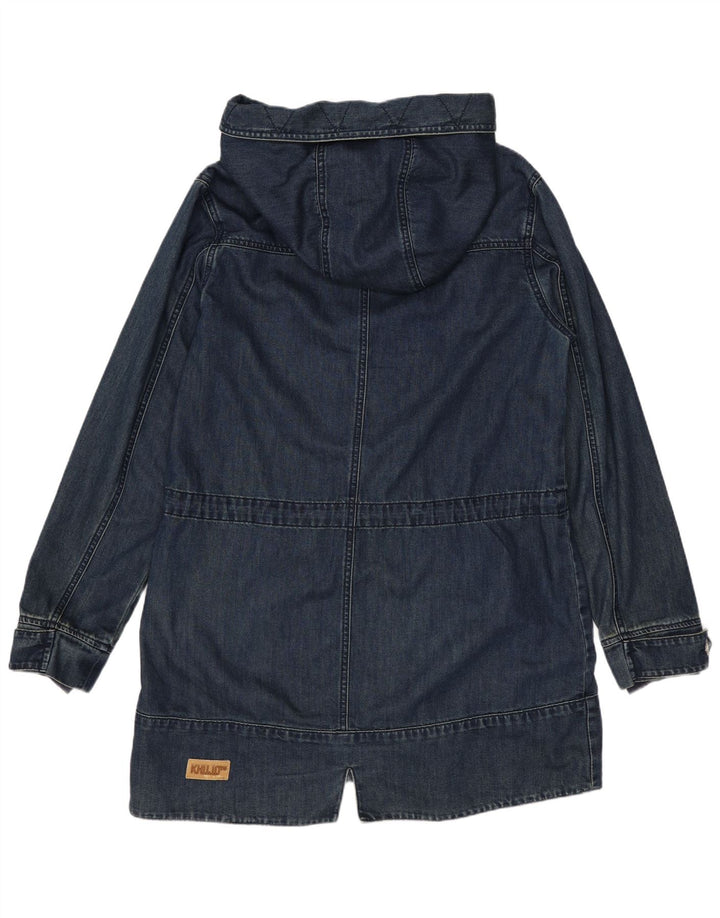 Palton cu glugă KHUJO pentru femei UK 14, mediu, bleumarin, bumbac